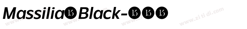 Massilia Black字体转换